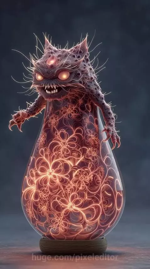 Monster into lava lamp by pixeleditor