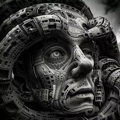 Endogamic fractal illusion by pixeleditor