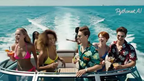 Party Boat with Friends by pythonistai