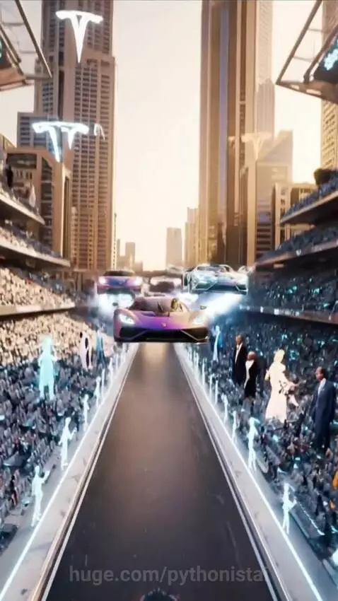 PyTech - Tesla Elite Race by Pythonist_AI 🏎🛣🏆✨ by pythonistai