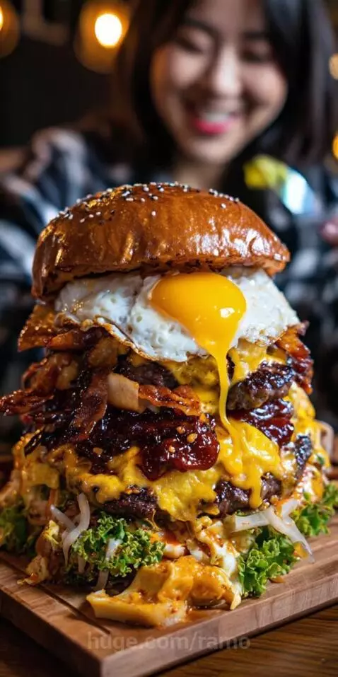 Giant burger lunch by ramo