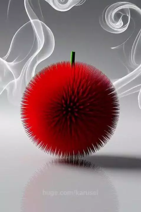 Surreal ai art spiky fruit animation with asmr sound by karusel