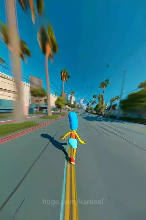 Simpsons surreal jogging art by karusel