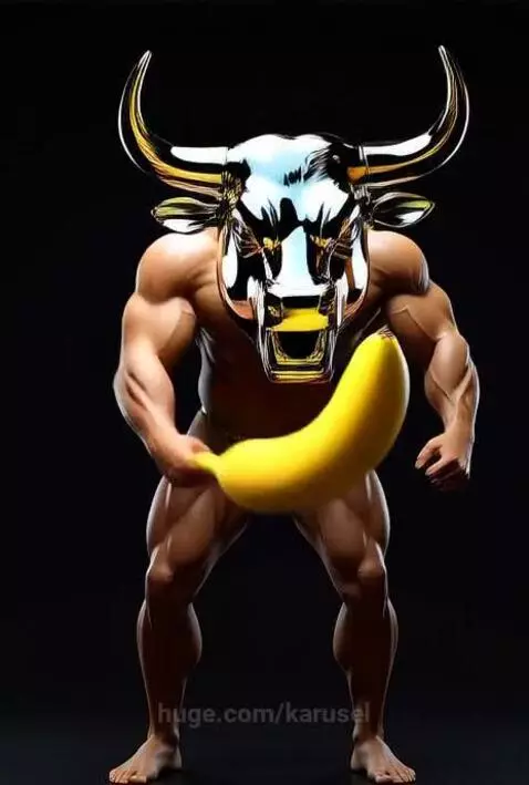 bull art banana by karusel