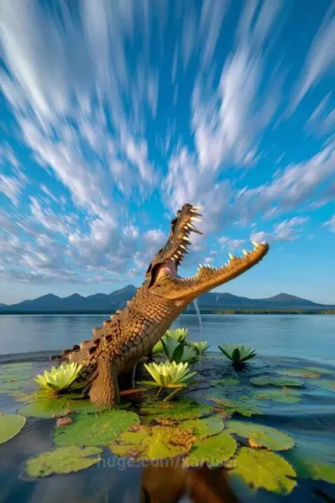 crocodile montain lake by karusel
