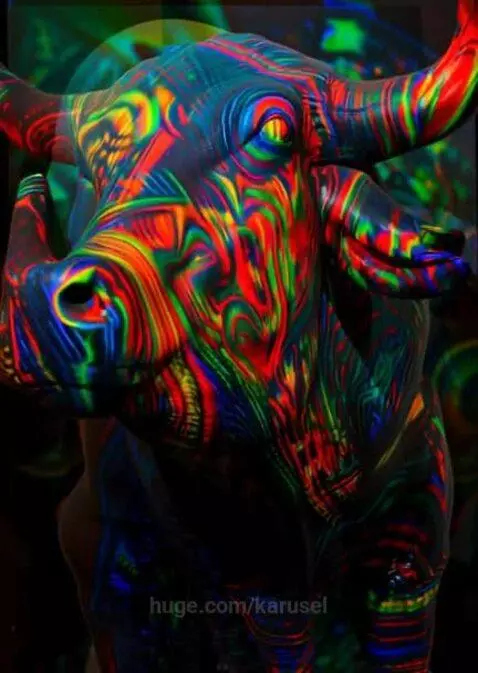 psychedelic animalistic 3d sculpted motion by karusel