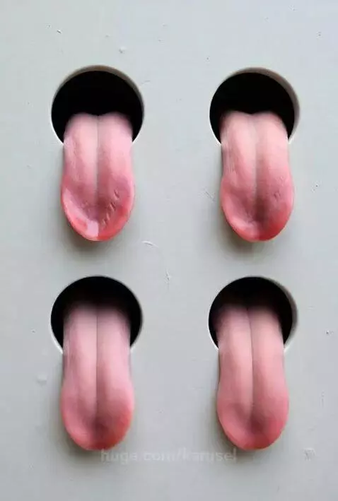 A photograph of four round holes with pale blue glowing syru... by karusel