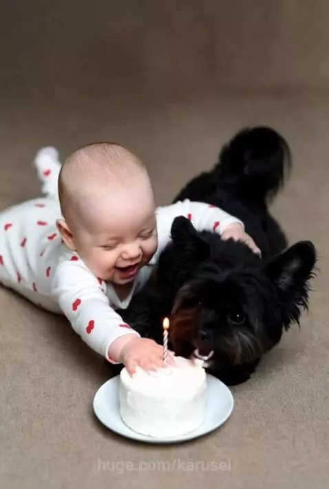 who s cuter? the pup or the toddler? by karusel