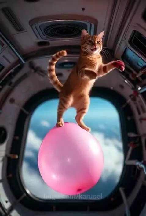 cat in space by karusel