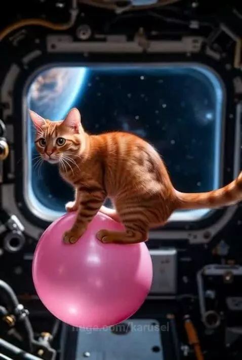 cat in space by karusel