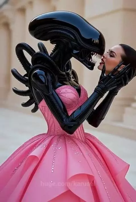 Alien hungry at MET gala by karusel