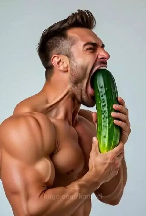 Man eats toxic cucumber by karusel