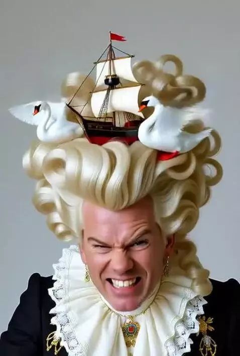 Prince Swan blond wig Best perfume bottle by karusel