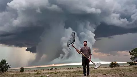 Man caught in  thunder cloud by cindy46