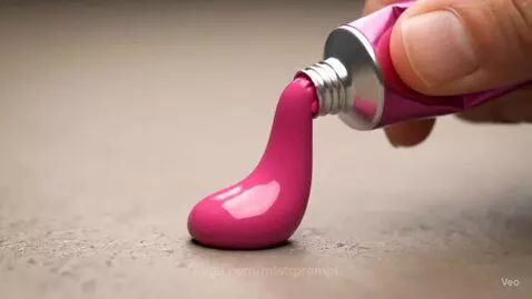 A Drop of Pink Becomes a Tiny Alien | Macro Paint Morph by mistrprompt