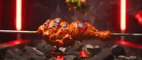 Taste the Fire🔥 | 6-Second Tandoori Chicken Smoke-Tornado #... by mistrprompt