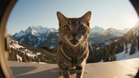 POV Mountain Cat Wall-Run | Epic Trampoline Jump in 4K by mistrprompt