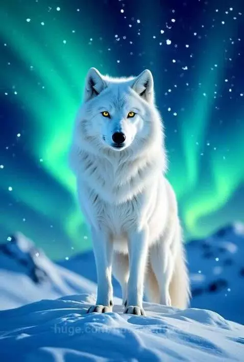 The Lone Arctic Wolf! by novawolf0722