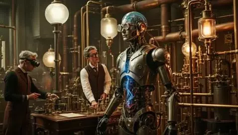 Steampunk AI Laboratory by deet