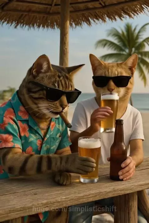 Cats evening out by simplisticshift