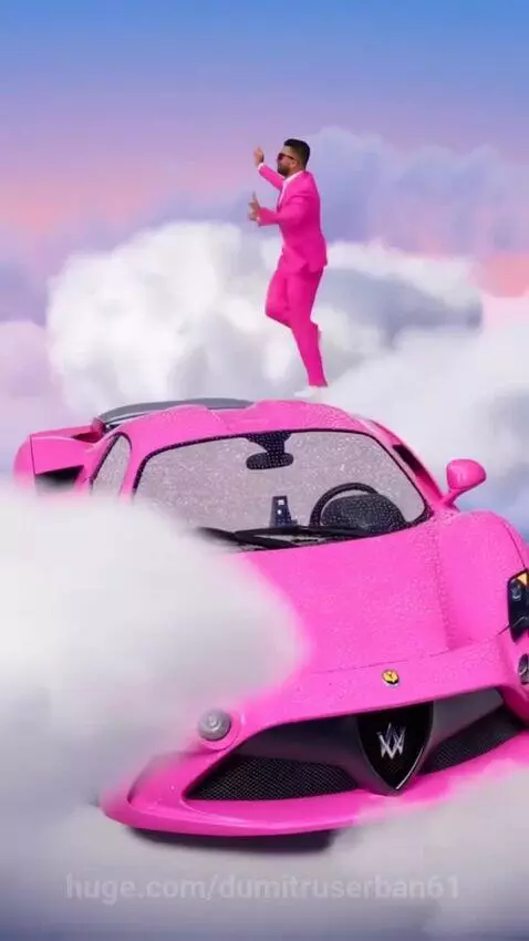A man is dancing - pink cloudy worlds by dumitruserban61