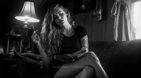 Smoking and a good book by foldingend