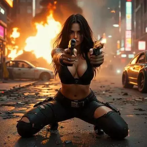 She got two big guns by foldingend