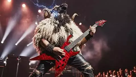 “Sheep Rockstar” by foldingend