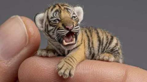 Tiny Tiger by foldingend