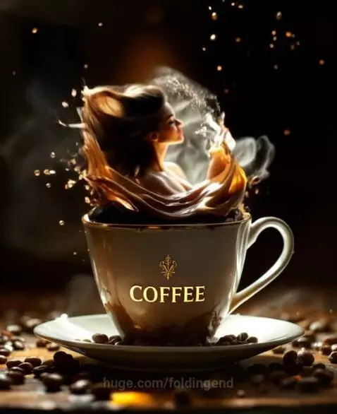 Woman In My Coffee by foldingend