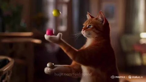 Juggling Cat by foldingend