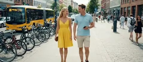 Denmark on a bussy day by executeai
