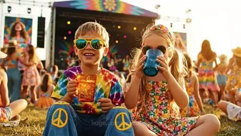 Todlers on festival by executeai