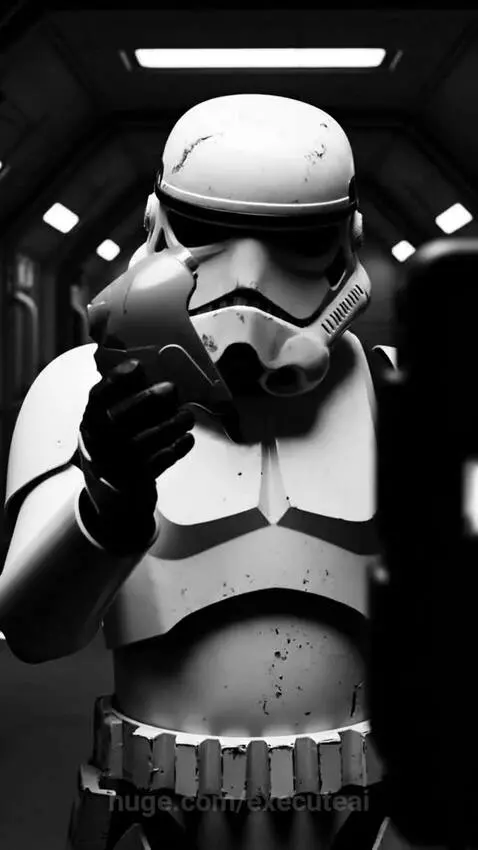 Star trooper wondering about life by executeai