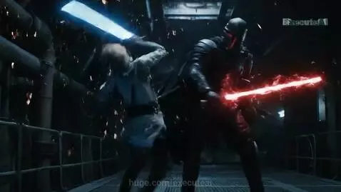 Light Saber fight Luke Skywalker and Darth Vader by executeai