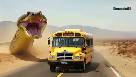 Anaconda and the Schoolbus Swallow by executeai