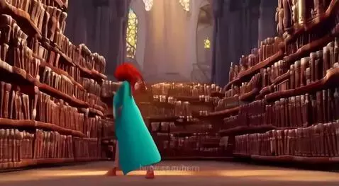A library where books float in mid-air and pages turn themse... by bern