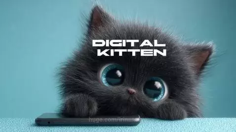 Digital Kitten by irinaneuro