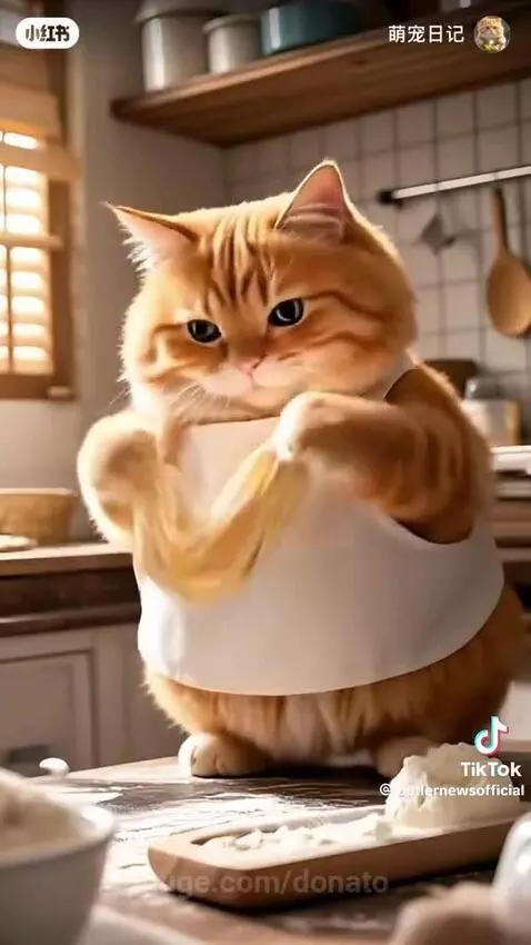 cat baking by donato