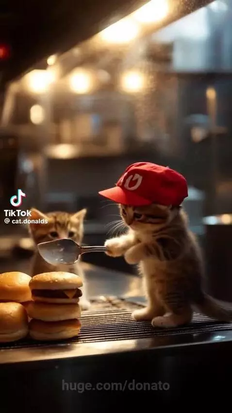 kitten working by donato