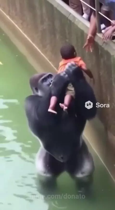 Gorilla saves baby❤️‍🩹❤️ by donato