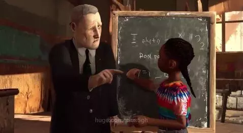 A young girl teaching a business man by plus5gh