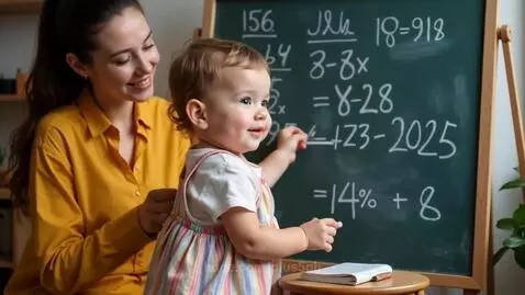 Baby girl teaching her mother maths by plus5gh