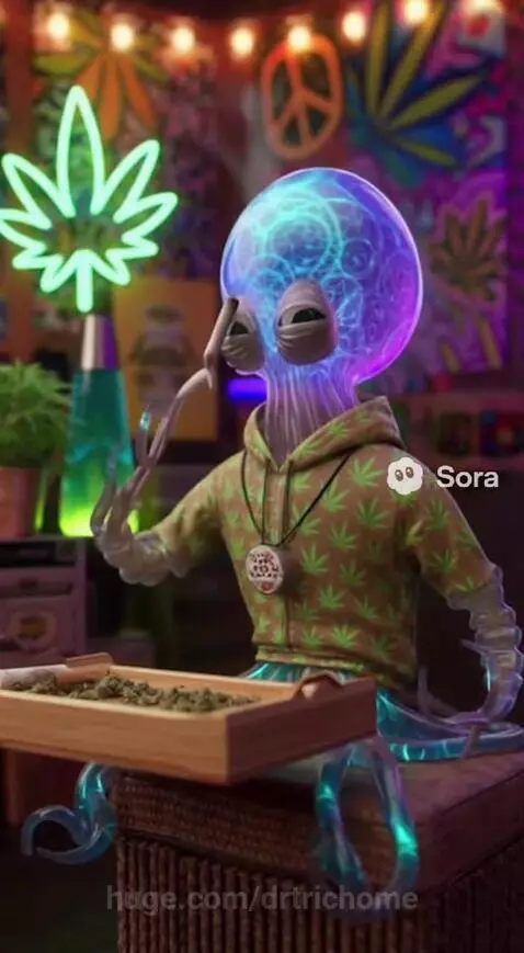 Non-humanoid alien enjoying 420 🔥 by drtrichome