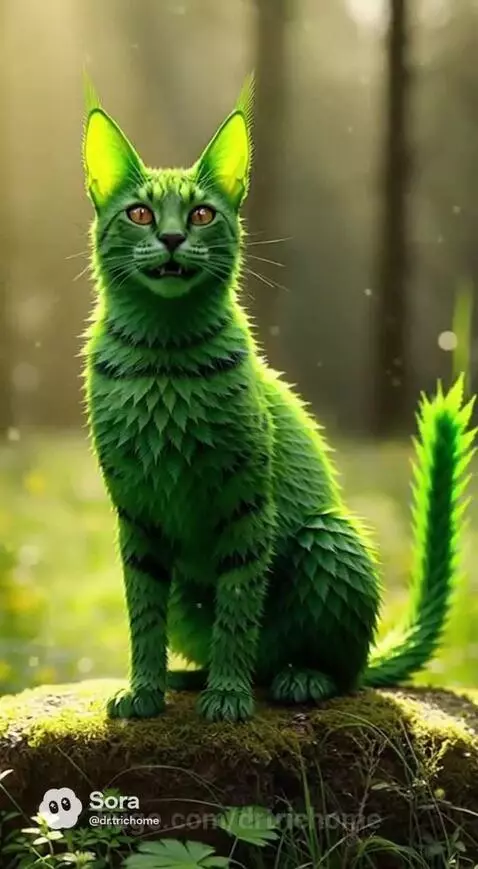 A 🐱 made of cannabis 🪴 by drtrichome