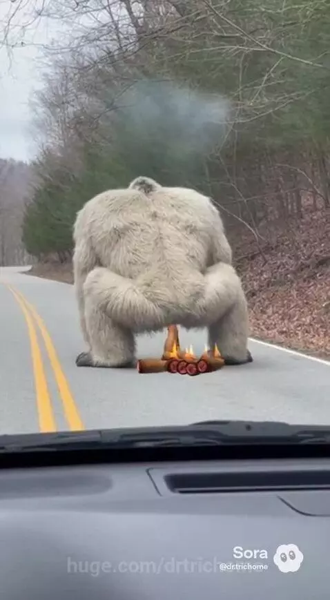 This yeti has special powers 🔥 💨 by drtrichome