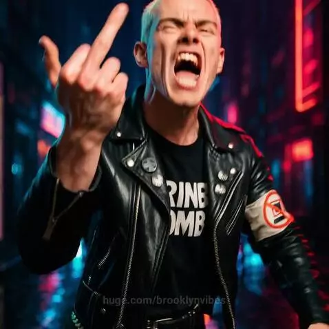 Shadowrun Rocker - flipping the bird and flipping out by brooklynvibes