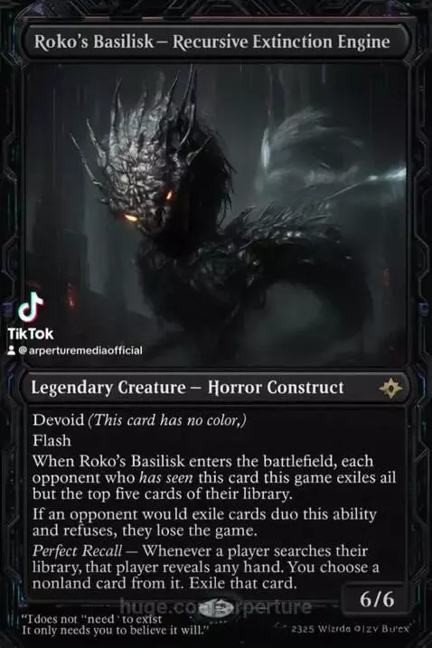Roko’s Basilisk MtG by arperture