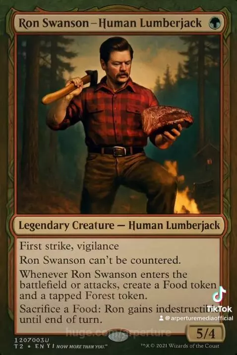 Ron Swanson - MtG Card by arperture