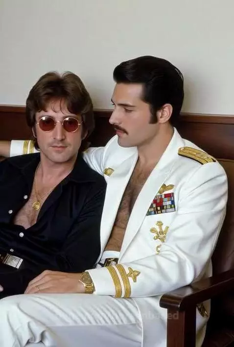 John Lennon and Freddie Mercury by borednbased